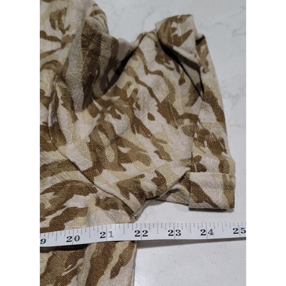 Royalty By MALUMA Desert Camoflauge Tan Rayon Linen Blend Heavyweight NWOT - Picture 3 of 12